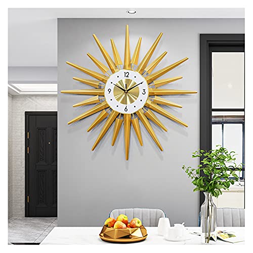 Grande horloge murale métal 3D montre silencieuse quartz salon