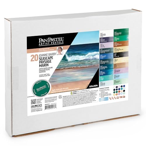 PanPastel Artist Pastels by GOLDEN, Seascape - Joanne Barby Set, 20 Color, Professional Artist Pastels, Unique Pan Format (cake-like)