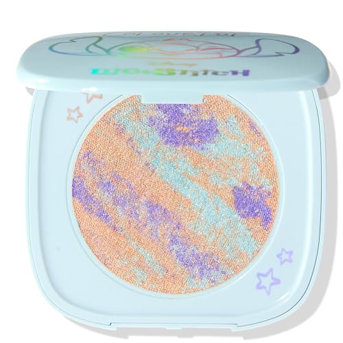 Colourpop x Stitch Ohana Super Shock Powder Highlighter - Limited Edition Tie-Dye Highlighter Makeup for a Luminous Glow - Weightless, Blendable & Buildable - Vegan & Cruelty-Free (0.14 oz)