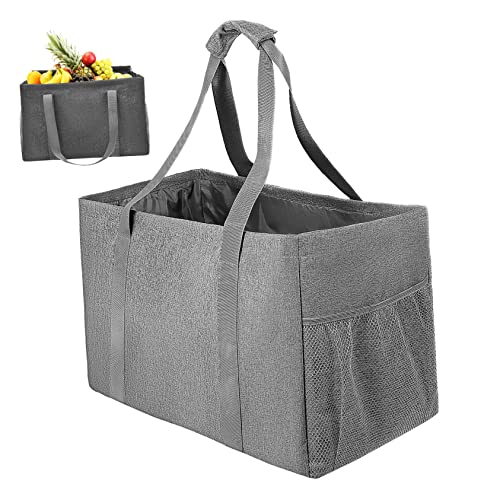 GLEAVI Extra Large Foldable Waterproof Grocery Tote Bag Reusable Shopping Pouch with Strong Handles for Supermarket Travel Large Capacity Shopping Bag