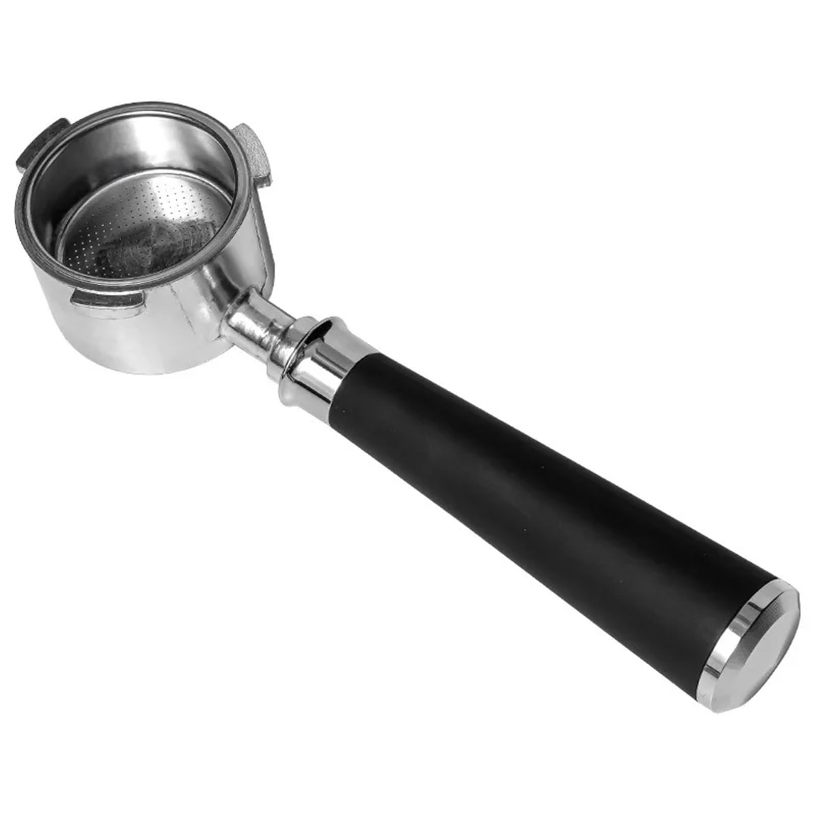 Portafiltro de aluminio sin fondo de 51 mm con elegante asa para cafetera espresso