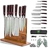 FULLHI-15pcs-Japanese-Knife-Set-with-Magnetic-Knife-Block-Holder-Premium-German-Stainless-Steel-Kitchen-Knife-Set FULLHI 15pcs Japanese Knife Set with Magnetic Knife Block Holder, Premium German Stainless Steel Kitchen Knife Set