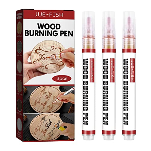 Holzbrennstift Set, Holzbrenner,3 teiliger Holzbrandstift, Holzbrenner Set, Scorch Marker für Holz und Handwerk, Ungiftige chemische Holzverbrennung Branding Eisen Stift Cover