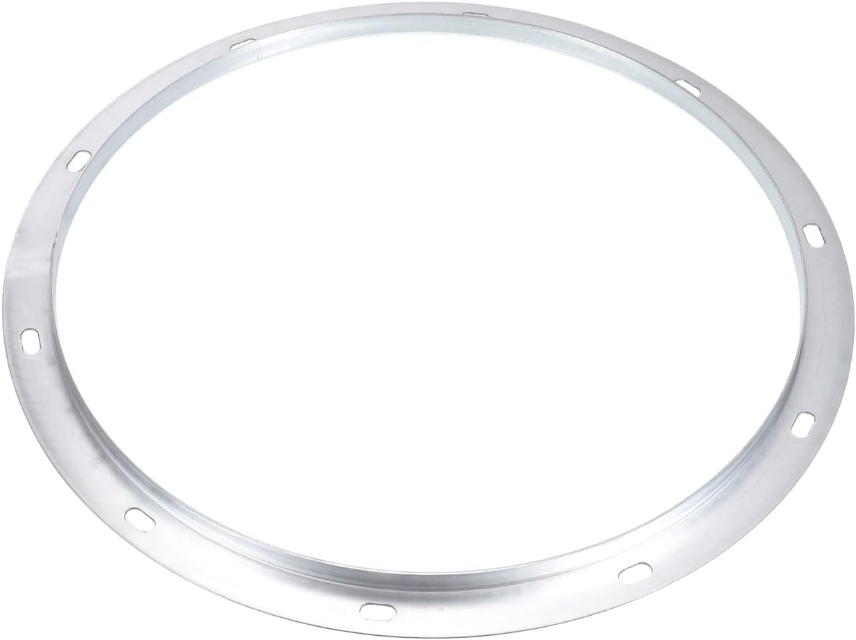 PATIKIL 16" Duct Connector Flange, Metal Straight Pipe Exhaust Flange Duct Mounting Plate for Heating Cooling Ventilation HVAC System, Galvanized Steel
