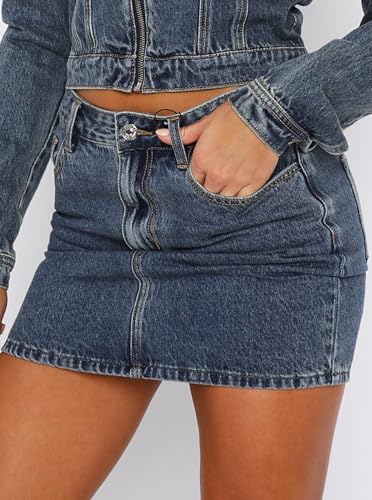 Women's High Waisted Denim Mini Skirt3