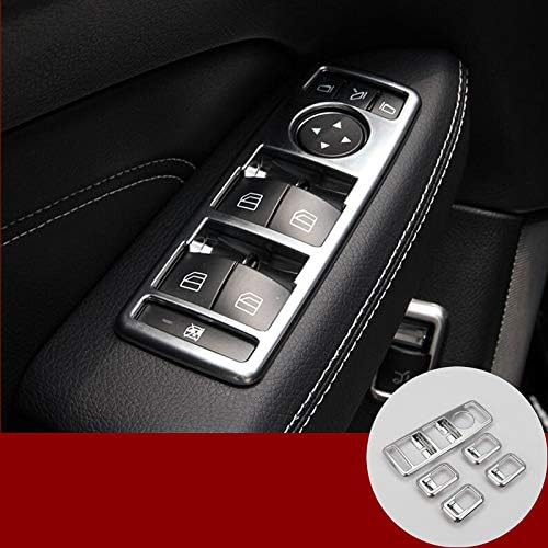Interior Car Door Window Switch Button Frame Trim Cover 5pcs for Mercedes-Benz GLE W166 C292 GLS X166 2015-2019