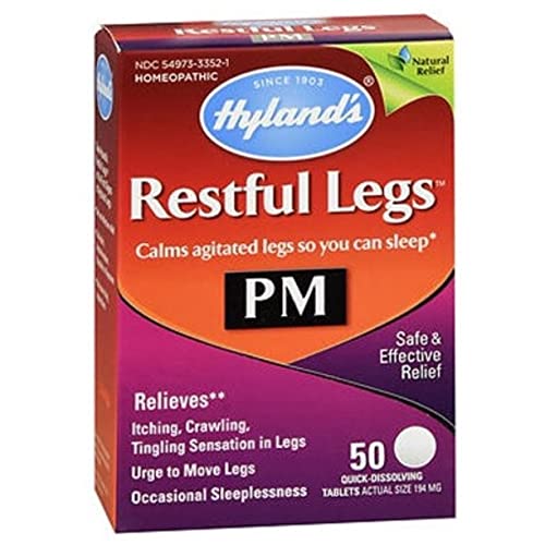 Hyland's Restful Legs PM Quick Dissolving Tablets - 50 Tablets, Pack of 5