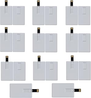 100 Pack 128MB Card USB Drive Bulk and Wholesale 128MB Credit Card USB Flash Drives 128MB Card Shape Flash Drive Pen Drive 128MB Thumb Drive USB Memory Stick lcwamy USB (White, Custom Logo)