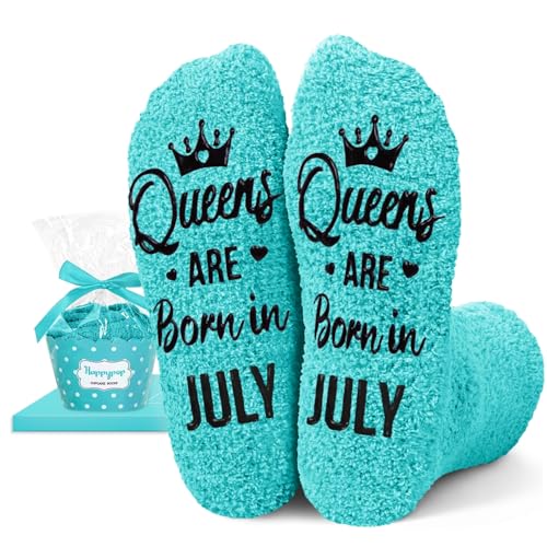 Image of HAPPYPOP Women Queen Birth Month Socks - Month Birthday Gifts, Socks for Her Female in Green