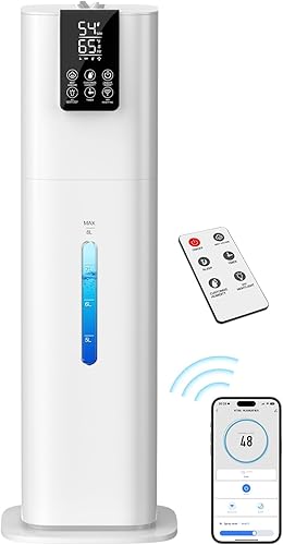 Smart Humidifiers Large Room Bedroom Home,2.11Gal(8L) Quiet Top Fill Cool Mist Humidifier,Smart App & Remote Control, 3 Speed Humidifier with
