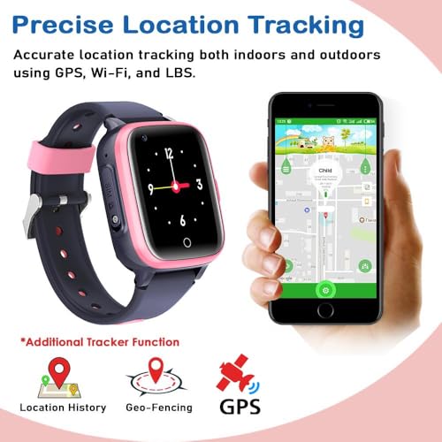 Image of SeTracker 'GPS-G2' Video & Voice Calling 4G Smartwatch for Kids | 4G /5G SIM Supported | Precise Location Tracking, Camera, SOS | App Control | Voice Chat | Long Battery Life - Pink