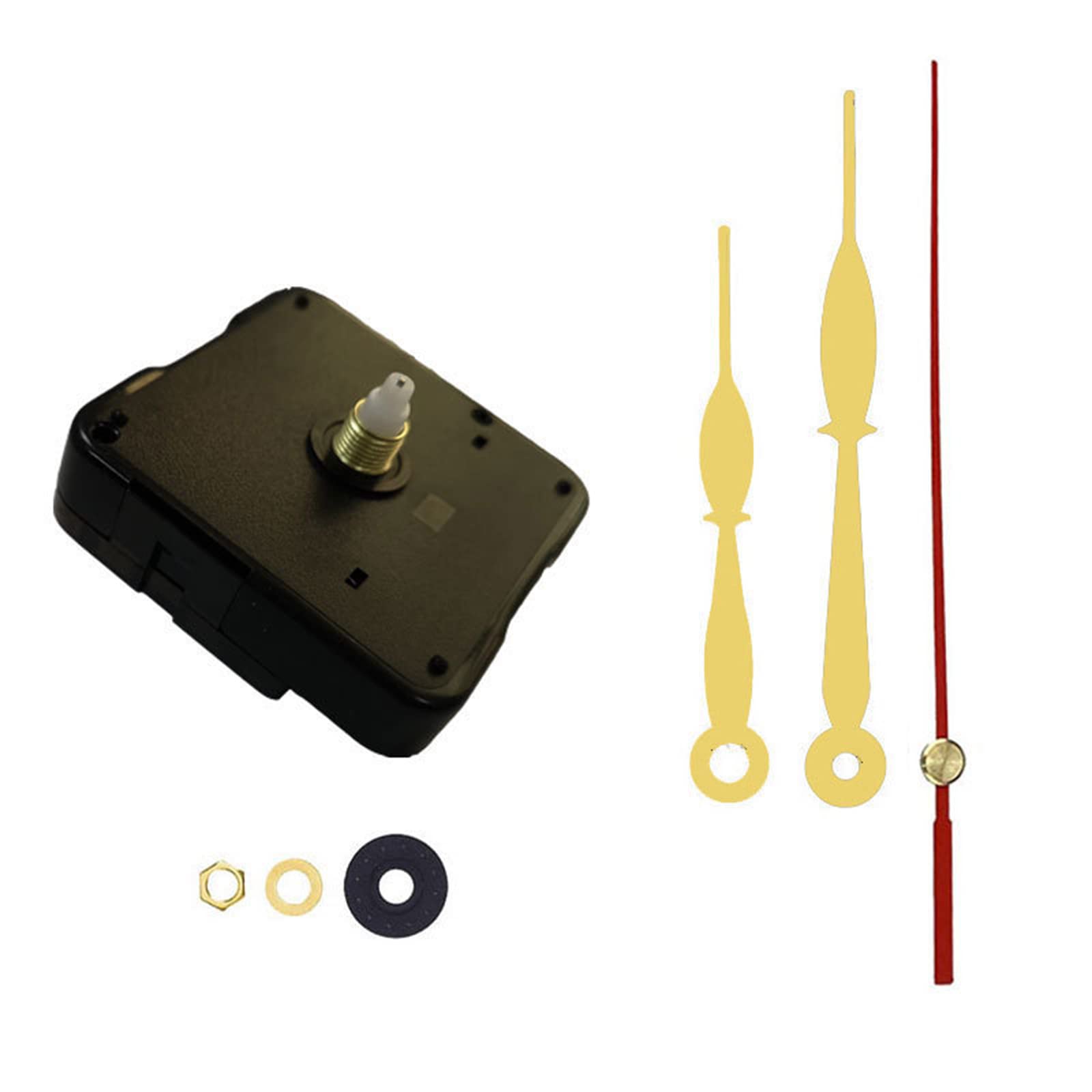 Hsioluted Torque Shaft Clock Movement with Hands Wall Clock Accessories Mechanism with Long Hands Supplies Movement Replacement Kit