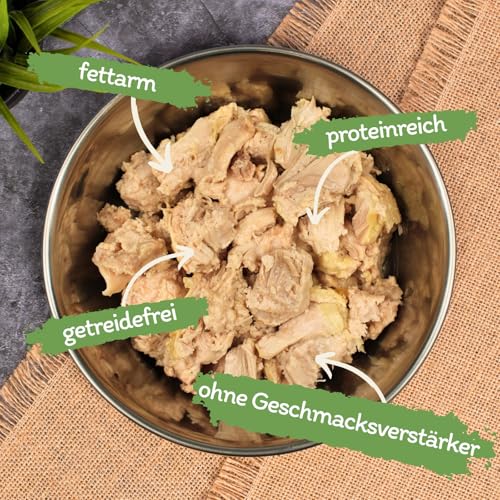 Lecker.Pet® | 6 x 400 g Luna's 100% Huhn und Pute Hunde Nassfutter | Hochwertiges Hundefutter | Natürlich & ohne Zusatzstoffe | Reich an Proteinen & Mineralien | Glutenfrei & ohne Zuckerzusatz