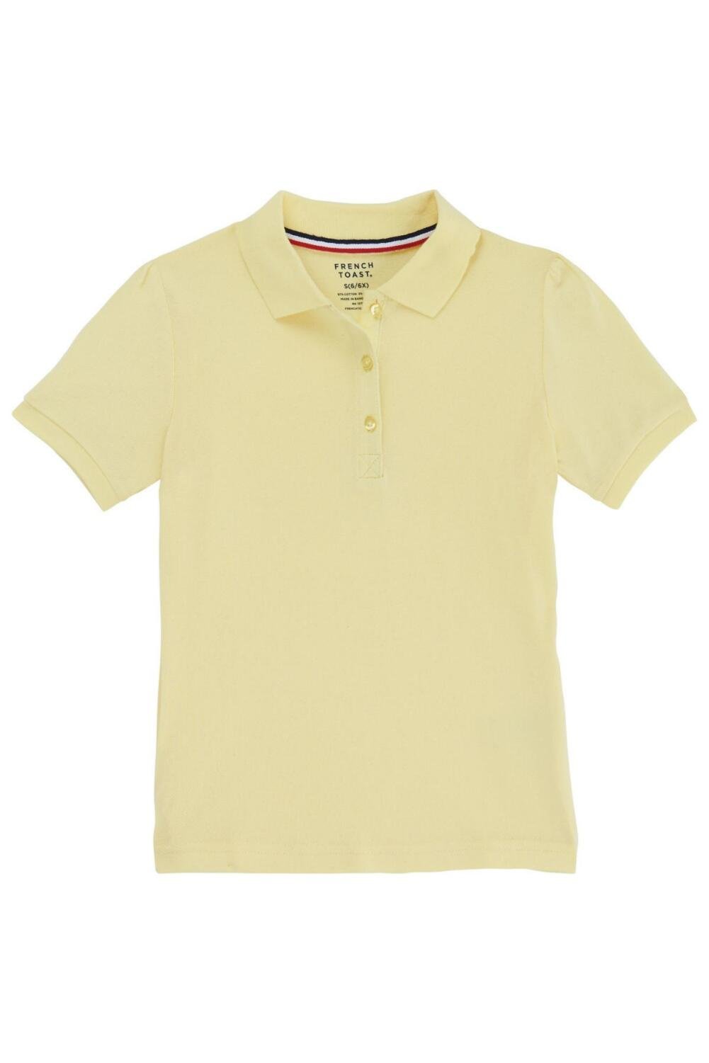 French Toast Girls' Short Sleeve Stretch Pique Polo Shirt