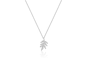 Sparkling Leaf Cubic Zirconia Pendant - The Epitome of Grace