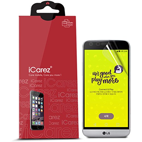 iCarez [Full Coverage] Screen Protector for LG G5 [HD Clear] -[3 Pack] Retail Packaging