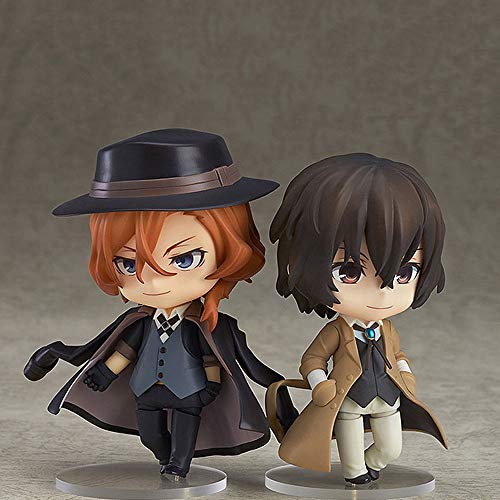 Aoemone Bungo Stray Dogs Osamu Dazai And Nakahara Chuuya Q Version Action Figures Nendoroid Toy Figurine Anime Figures Model Game Character Statue Toy Desktop Collections Decorations Kids Gift