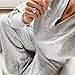Women's Solid Color V-Neck Top & Pants Two-Piece Set,Women's Wide Leg Lounge Pants Sweatshirt Sets for Women (5XL,Gray)