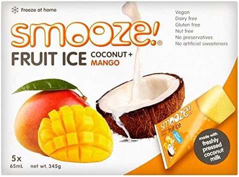 Smooze Mango Fruit Ice Lollies 5 x 65ml - Pack of 2