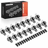 A-Premium 16Pcs Stainless Steel Engine Roller Rocker Arms with Needle Bearings Compatible with Ford SBF 260-351W, 1.6 Ratio, 7/16' Studs