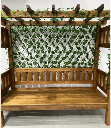 Treliça Cerca Painel Artificial 1.20x2.00m Folhagem Verde, Cerca ...