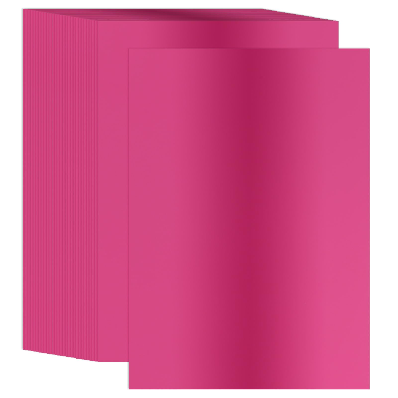 PATIKIL 8.5x11 Inch Metallic Cardstock Paper, 30 Pcs A4 250GSM Foil Mirror Finish Card Stock Board Sheet for Crafting Wedding Decoration Invitations Art DIY, Rose Red