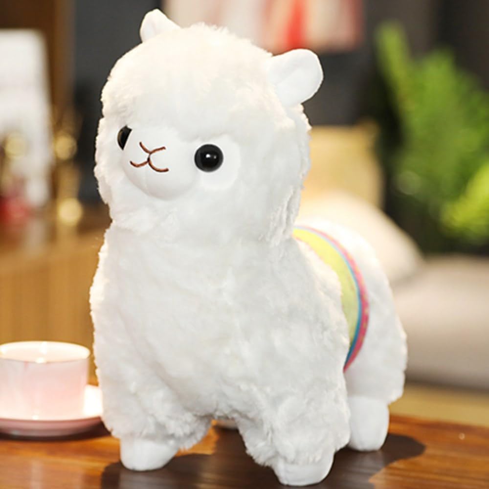 OUKEYI Alpaca Plush Toy, 13.7"/35cm Stuffed Animal Alpaca Doll Plushie Hug Pillow Soft Fluffy Cushion Super Christmas Valentine Gift, Birthday