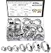 60PCS 8-38mm Range Adjustable Stainless Steel Worm Gear Hose Clamps Screw Assortment Kit
