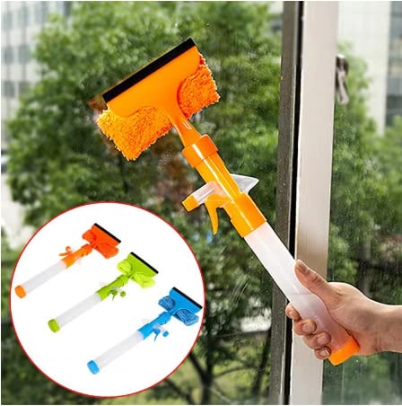 TGOPIT Plastic Glass Wiper- Double-Sided Window Scraper Cleaner,Glass Cleaner Wiper,Windshield Cleaner Brush For Window Shower Floor Car Home/Office Glass(Color : Multi),15 Centimeters,Multicolor 3
