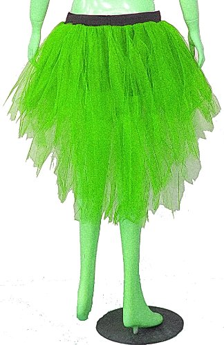 Neon Green 7 Layers Trashy Tutu Skirt Peacock Bustle Dance Fancy Costume Dress Party Halloween Christmas USA