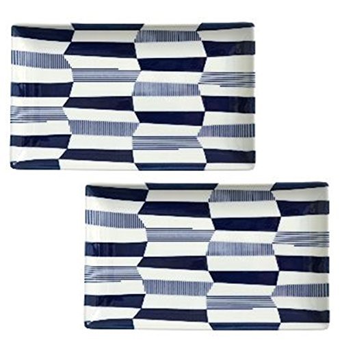 波佐見焼 swatch 長角皿 （14cm×23.5cm） 2枚セット 長焼皿 (ジギー)