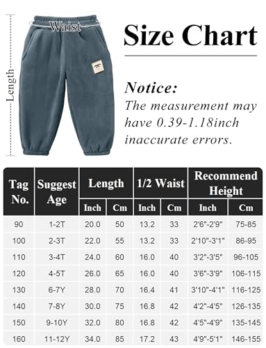 Pantalones térmicos para niños con forro polar grueso y cintura elástica cómoda 6