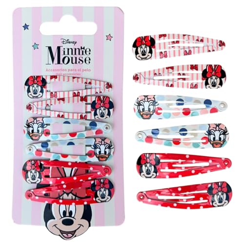 Accessori per capelli Minnie Disney confezione da 6 pezzi mollette clic clac per bambini