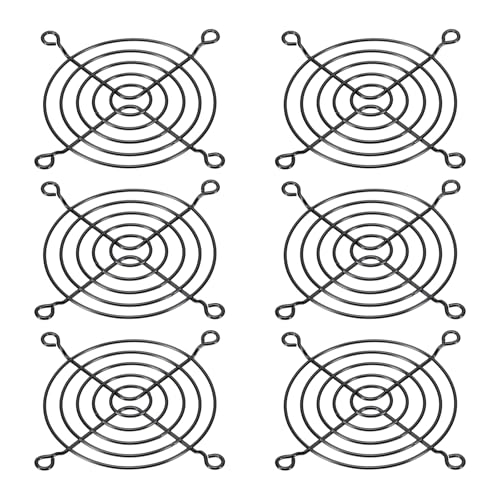 Grille de protection pour ventilateur 80mm filtre metal noir ventilateur echappement PC lot 6