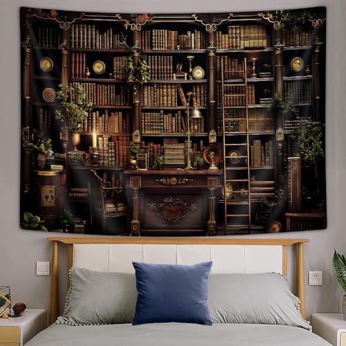 Tapisserie gothique noire bibliothèque médiévale et affiche couverture - 4
