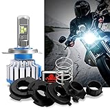 【Universal】 6 tipos de adaptadores de lámparas led, compatibles con H4(P43t), Ba20d(S2/P15d-25-3), H6M(P15d-25-1/ T19), etc., modelo de lámpara, adecuado para la mayoría de las marcas de motos de 12v como Honda, Toyota, BMW, Yamaha, Kawasaki, Harley, etc. AVISO, para algunos modelos Ba20d, es posible que deba modificarse el cable durante la instalación.