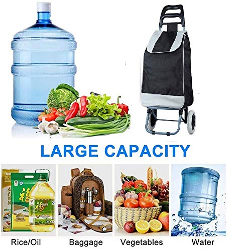 Image of Multipurpose Foldable Shopping Trolly with Removable Bag Shopping Cart for Grocery, Fruit, and Vegetable (SD-1) (Red)