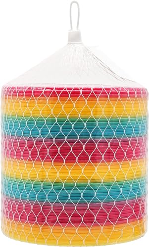 Image of The Dreidel Company Jumbo Rainbow Plastic Coil Spring 4-Pack, Party Favor for Kids, Individually Wrapped, 7 inch Inch (175mm) Spring