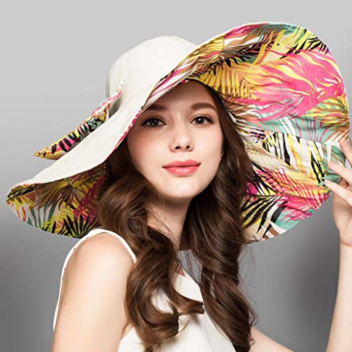 Chapeau femme d'été pliable et pare-soleil grand bord pour une protection totale au grand air