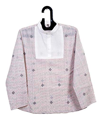 Buy Sambalpuri White Cotton Shirt 