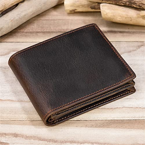 Two-fold Wallet Wallet Retro Zipper Coin Purse Casual Business Men's Multi-Card Wallet