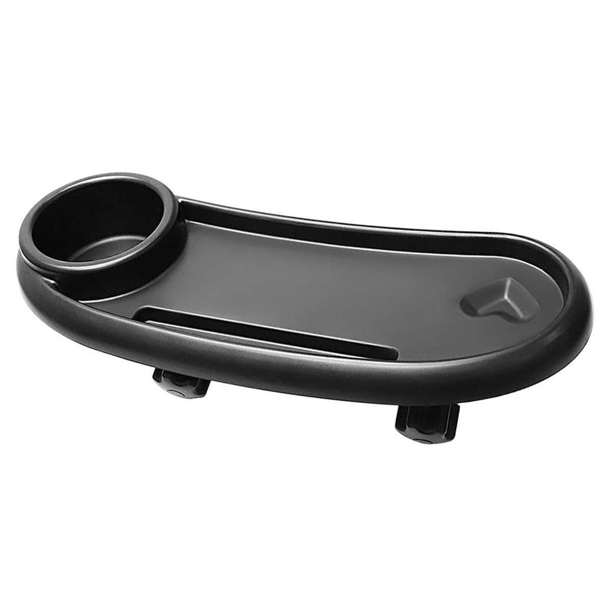 CENPEK Stroller Snack Tray with Cup Holder,3 in 1 Universal Pram Food Tray, Reusable Pushchair Cup Holder Multifunction Pram Cup Holder with Snack Tray for Pushchair (Black)