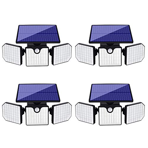 Toyawany Upgrade Solar Security Lights Outdoor 260 LEDs 1200LM Wireless LED Solar Flood Lights Motion Sensor Solar Powered Spotlights 360° Rotatable IP65 Waterproof for Front Door Yard Garden Garage