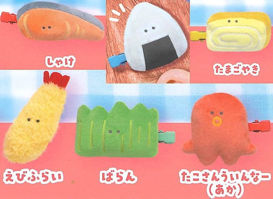 つぶらな瞳シリーズ　ぬいぐるみマスコット 13種セット、動物園、文房具、お弁箱 つぶらな瞳のお弁当箱ぬいぐるみヘアピン（40個入り