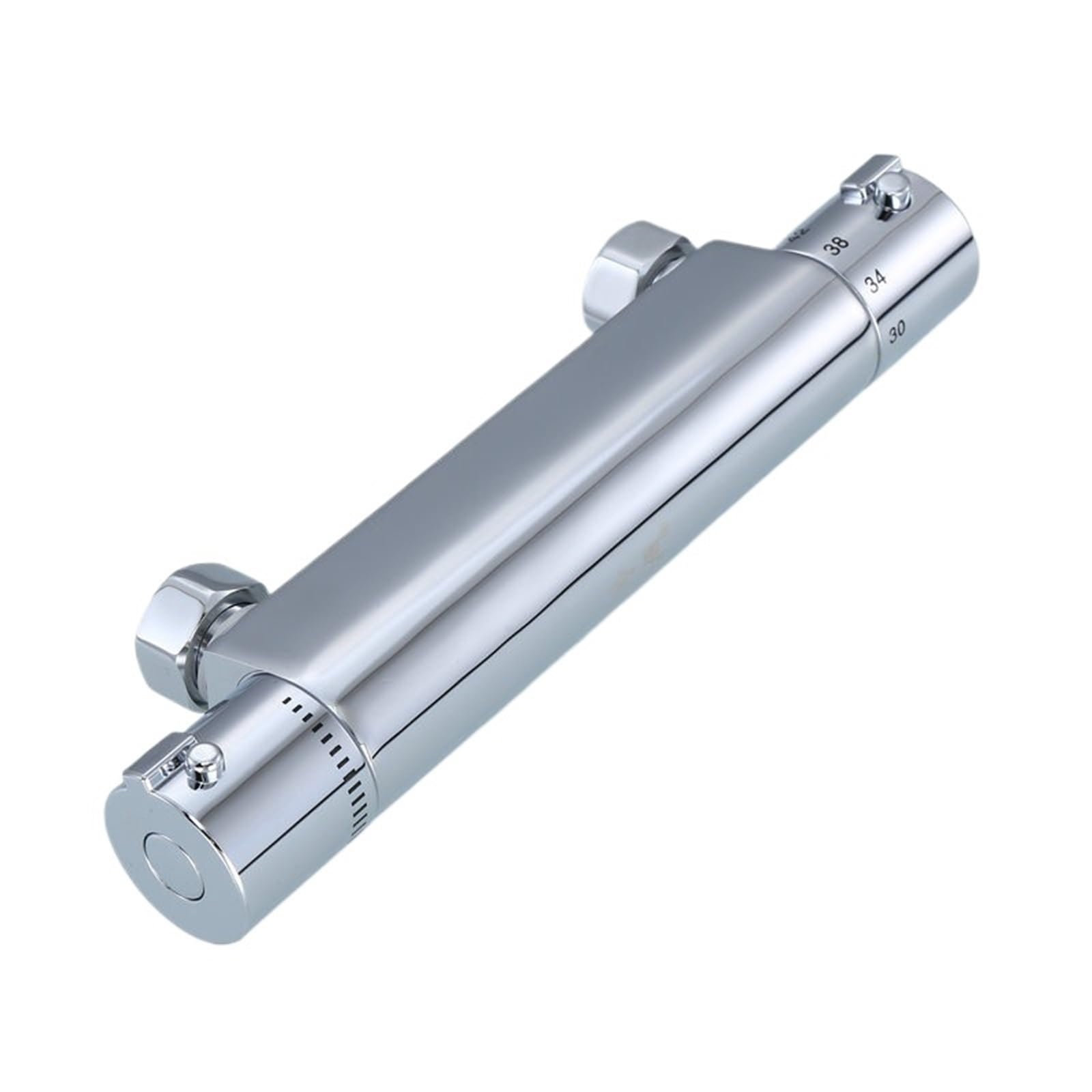 Xpjyua Down Left Hot Thermostatic Shower Mixer Chrome Finish Thermostatic Shower Faucet Bathroom Mixer Tap Hot And Cold Mixing Valve Bathtub(Down Left Hot)