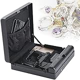 MYXJX armadio per armi, con impronta digitale biometrica, cassaforte for pistola da comodino, for riporre in modo sicuro armi fuoco, oggetti di valore, e munizioni(28x21x6cm)