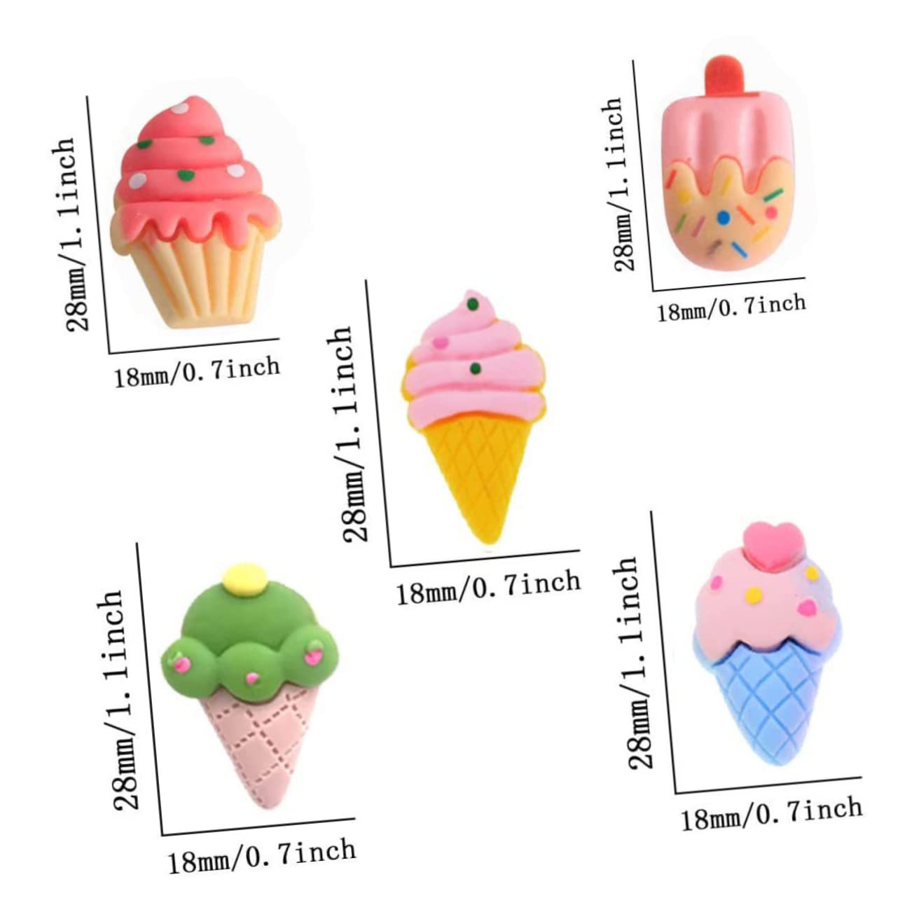 Abaodam 75stücke Teiliges Eiscreme-förmige Pinnwandnadeln Praktische Druckknöpfe Für Karten Und Kreative Deko Für Fotos Notizen Und Kartenmarkierungen