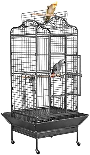 Yaheetech Extra Large Bird Cage 63'' Open Play Top Bird Cage for ...