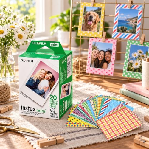 Fujifilm Instax Mini Instant Film, 20 Exposures + Sticker Frame Set + TSC Microfiber Cleaning Cloth, for Mini 8, 9, 11, 12, 25, 50S, 7S, 90 & Mini Link - image 3