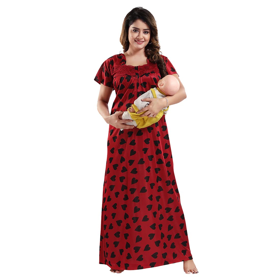 nightywala Women Maternity/Nursing Nighty-picture-38